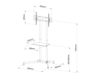 ART S-08A 30-65" 60kg wózek na kółkach - 433514 - zdjęcie 5